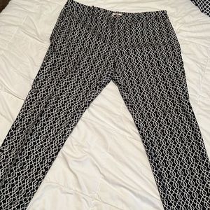 Black design, straight leg trousers